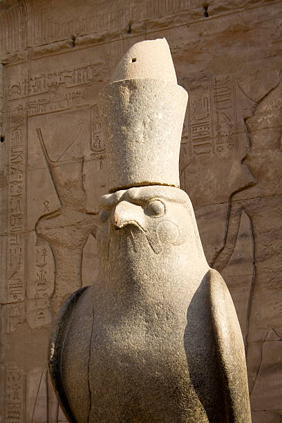istock Horus representation falcon in front of a temple 146053453