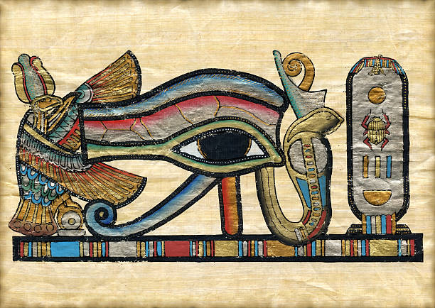 istock Beautiful egyptian papyrus with elements of ceremonial ornament 146053480