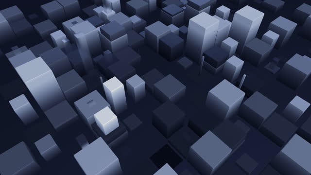 Abstract Cube Shapes, Animated Boxes Background