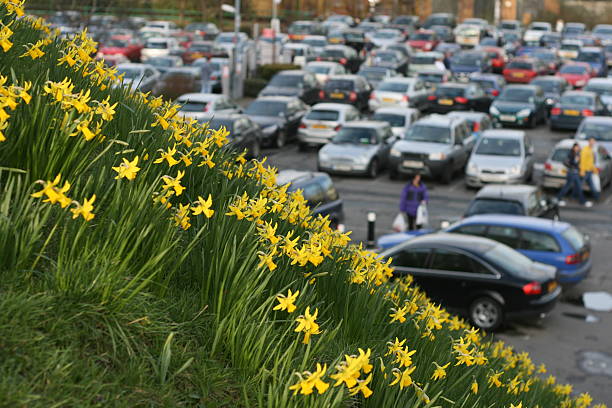 Parking lot near Clifford's Tower in York