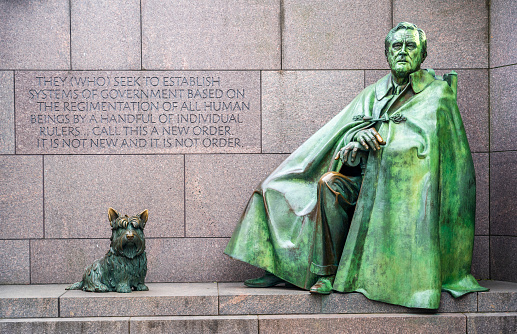 Washington, D.C., USA - January 24, 2023: The Franklin Delano Roosevelt Memorial in downtown Washington, D.C., USA. The memorial commemorates the 32nd President of the United States.