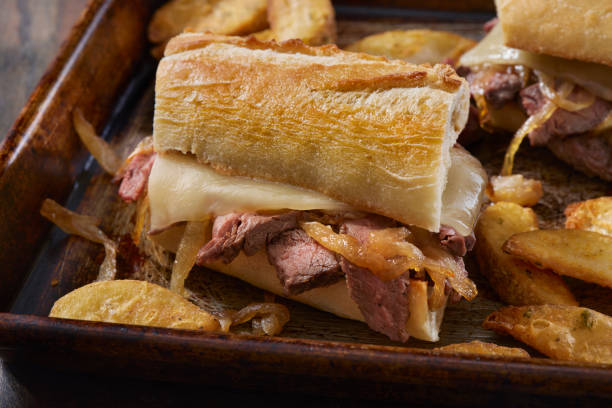 istock Philly Cheese Steak Sandwich on a Baguette 1460538826