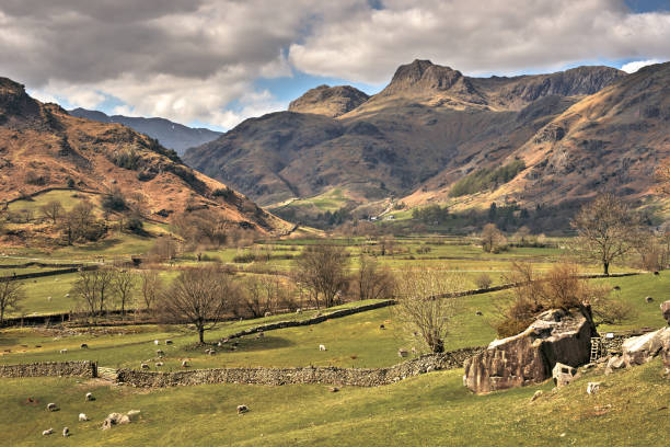 The Langdale Valley From Red Bank stock photo