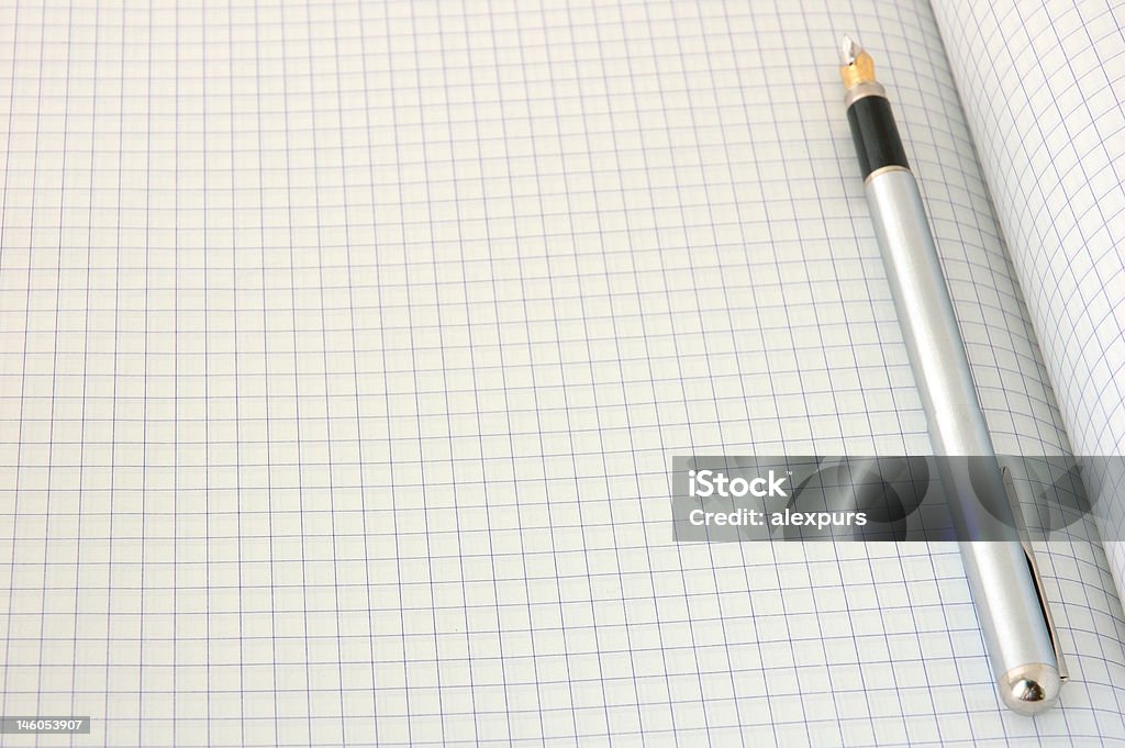 Stift auf Papier leer squared - Lizenzfrei Bildhintergrund Stock-Foto