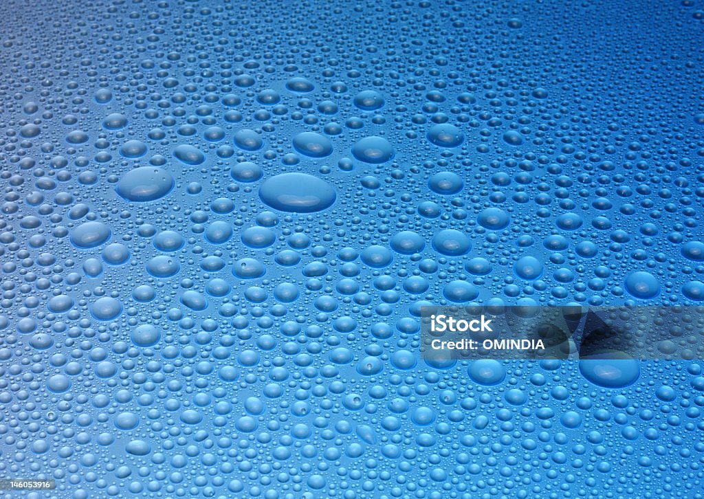 Gotas de água azul - Foto de stock de Abstrato royalty-free