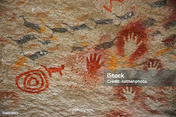 Ancient Cave Painting Stock Photo - Download Image Now - Cave Painting, Ancient, Ancient Civilization
