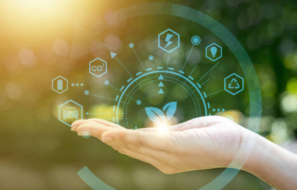 istock renewable Energy consumption and CO2 emissions are increasing. circular economy future growth of business, reuse. Sharing, reusing, repairing, renovating and recycling. Energy Everything is on hands 1460540614