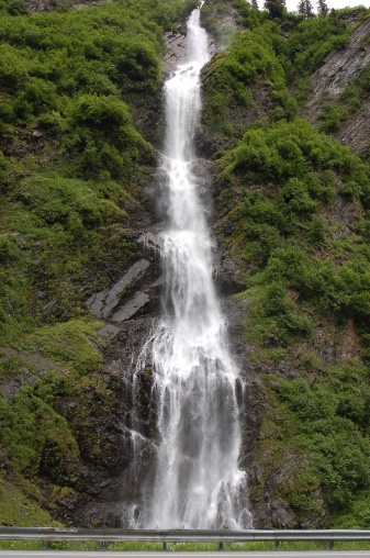 On our RV trip through Alaska we almost missed this beautiful Bridal Veil Falls scene.