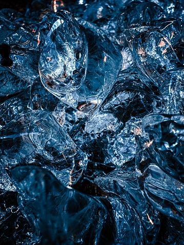 Glass splash water & Ice Cube