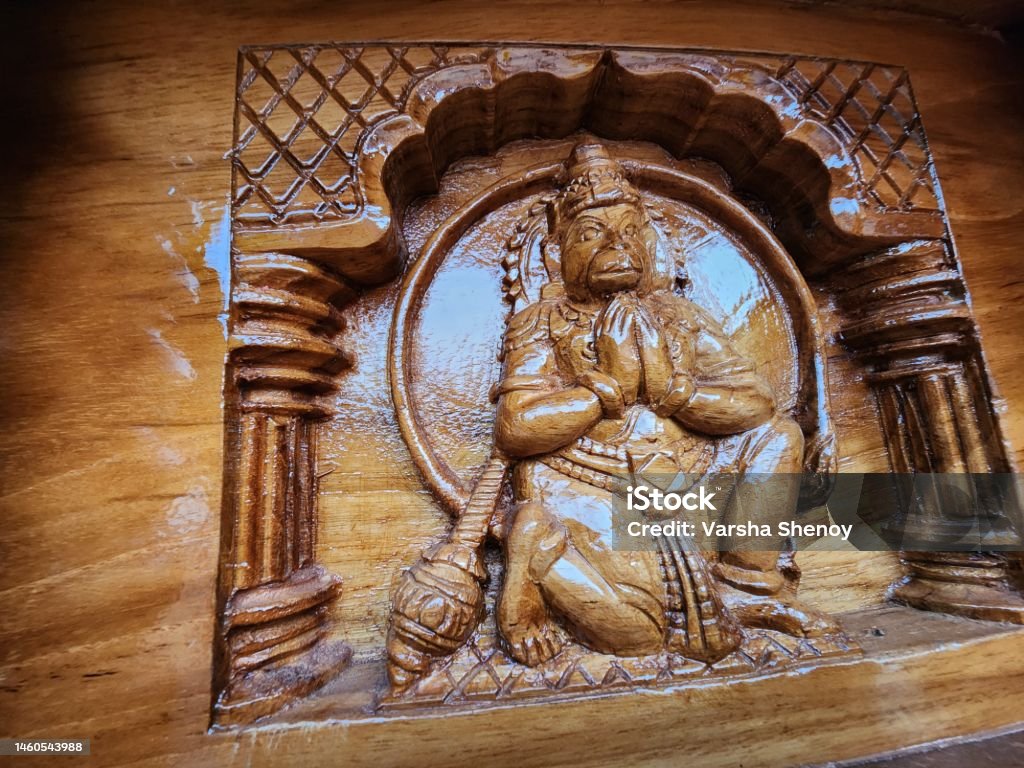 Lord Sri Krishna Story In Wooden Carvings Stock Photo - Download ...