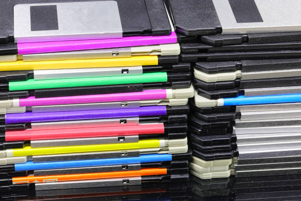 istock old floppy disks used to save data from early personal computers in the 80s and 90s 1460546095