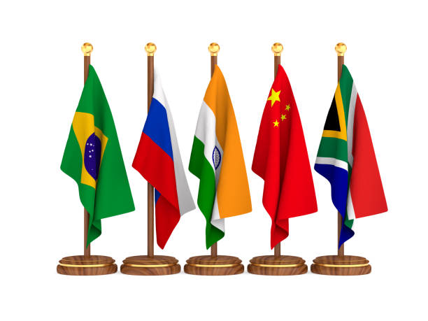 Set flags BRICS on white background. Isolated 3D illustration Set flags BRICS on white background. Isolated 3D illustration brics stock pictures, royalty-free photos & images