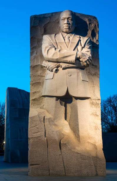 Martin Luther King Jr. Memorial in Washington, D.C., USA Washington, D.C., USA - January 24, 2023: Martin Luther King Jr. Memorial in Washington, D.C., USA in the evening. martin luther king jr day stock pictures, royalty-free photos & images