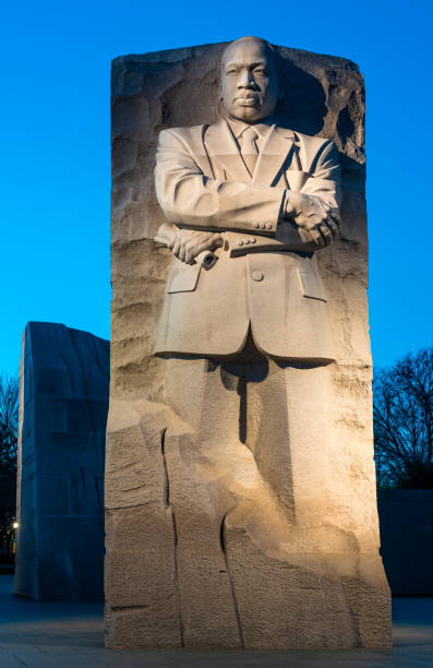 Martin Luther King Jr. Memorial in Washington, D.C., USA Washington, D.C., USA - January 24, 2023: Martin Luther King Jr. Memorial in Washington, D.C., USA in the evening. civil rights act stock pictures, royalty-free photos & images