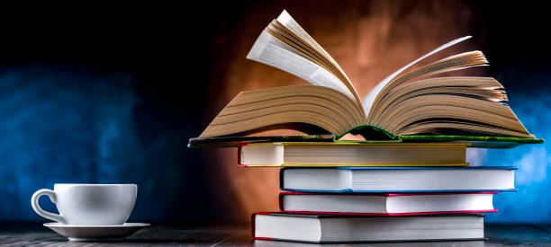 istock A composition with books and a cup of coffee 1460554008