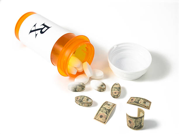 expensive pills stock photo