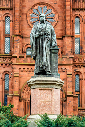 Statue of Joseph Henry was made in 1880 by William Wetmore Story (1819-1895)