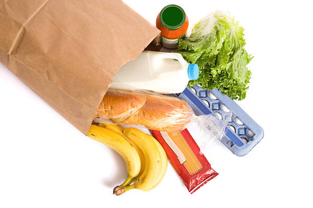 istock Bag of Groceries on WHite 146056569