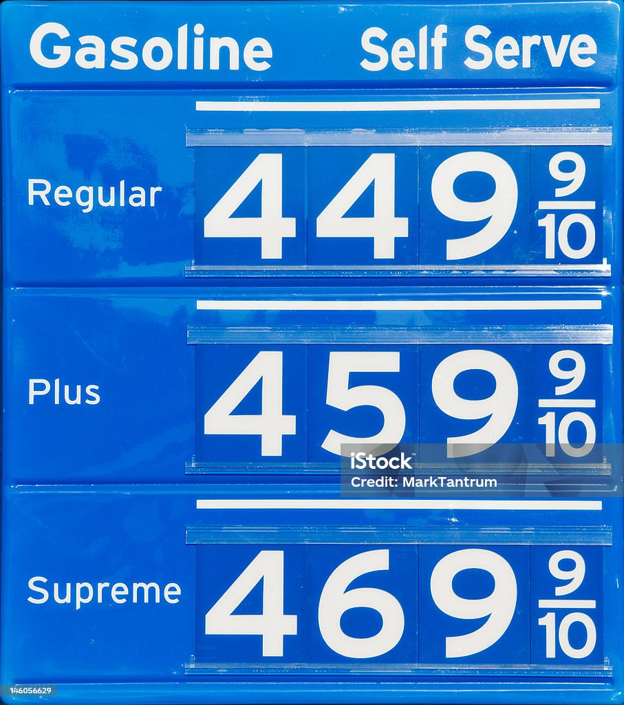 Znak z wysokich cen gazu - Zbiór zdjęć royalty-free (Benzyna)