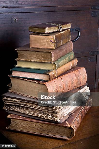 Pmd Library Pile Stock Photo - Download Image Now - Ancient, Antique, Book