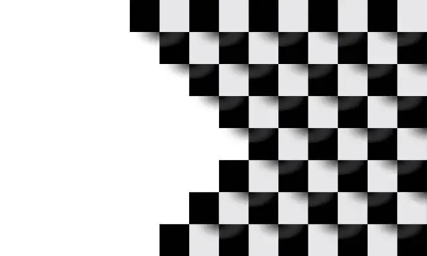 Vector illustration of Special background of black and white squares