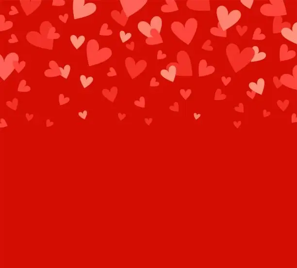 Vector illustration of Valentine's day background with hearts.