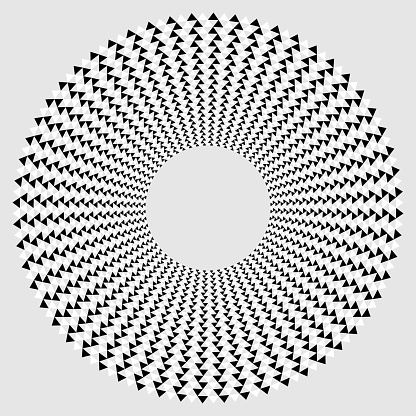 Checked Fading Triangles In Disk Pattern Stock Illustration - Download ...