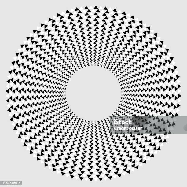 Triangle Fading Checked Fading Triangles In Disk Pattern Stock Illustration - Download ...