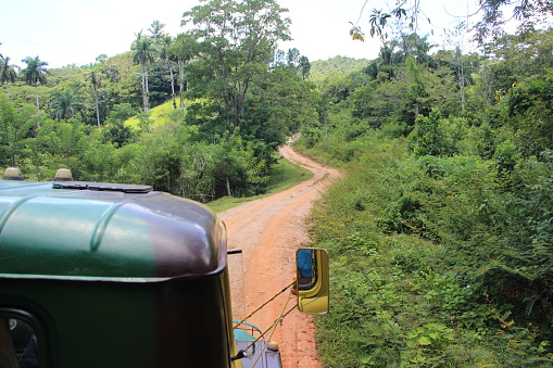 Cuba - Parque Guanayara- Topes de collantes - Militar Truck for excursions in the Natural Park
