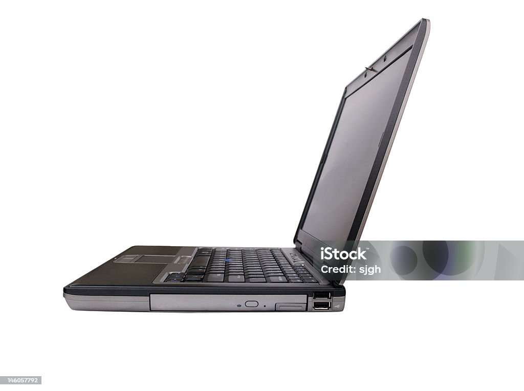 Laptop sideview Mit clipping path - Lizenzfrei Aussicht genießen Stock-Foto