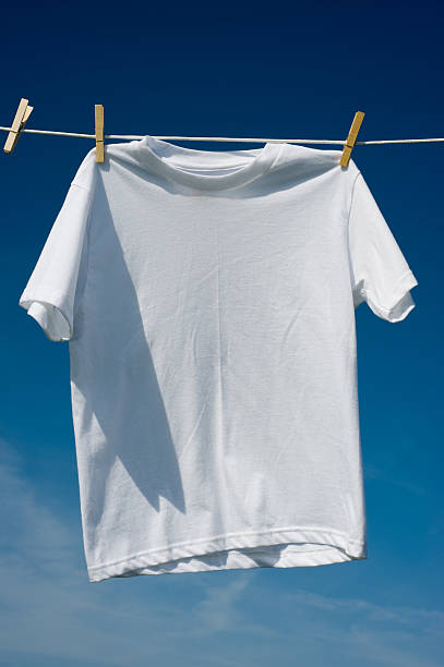 T-Shirt on a Clothesline stock photo