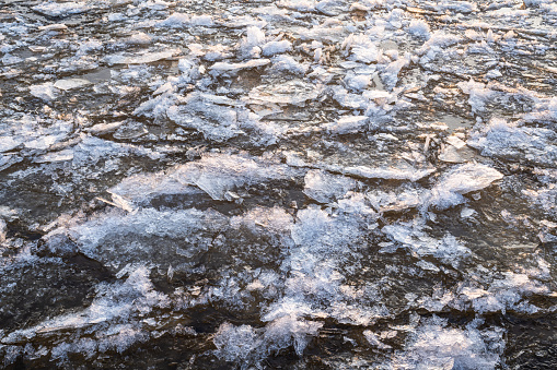 Freezing Daugava river
