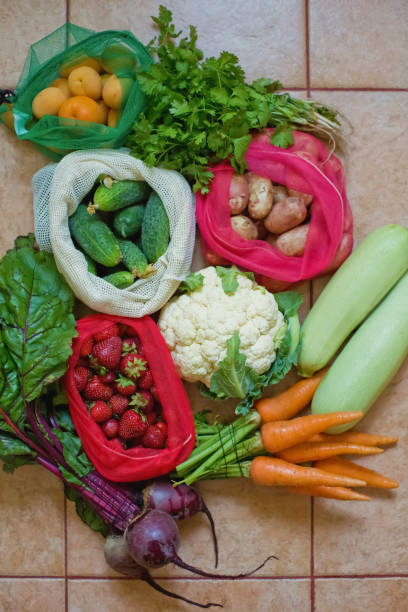 istock Various vegetables in textile eco bags 1460586960