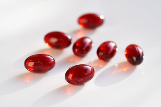 istock Krill oil pills on a bright background 1460587041