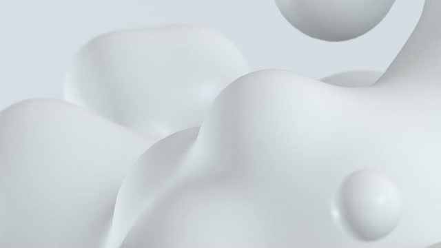 Fluid abstract white shapes