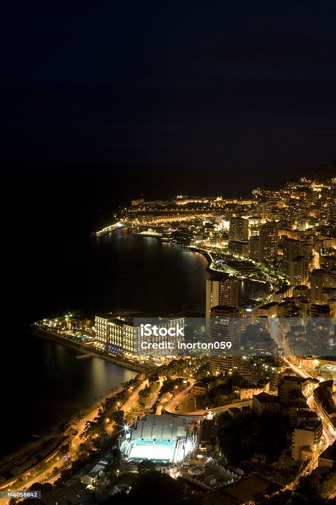 Monte Carlo Coast à noite - Royalty-free Ao Ar Livre Foto de stock