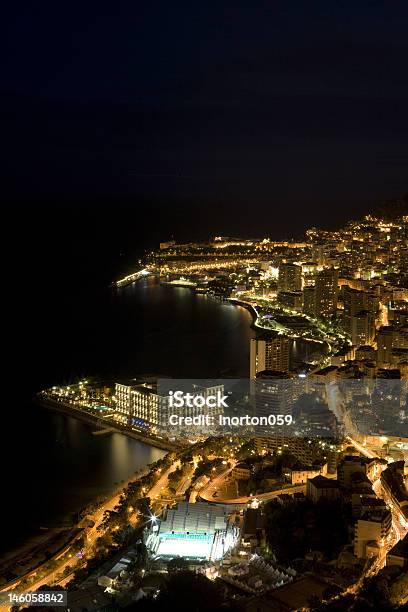 Monte Carlo Coast À Noite - Fotografias de stock e mais imagens de Ao Ar Livre - Ao Ar Livre, Fotografia - Imagem, Iluminado