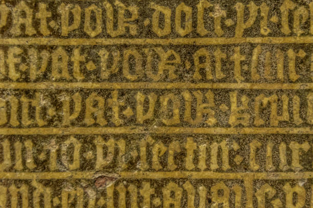 Section of old English text background stock photo