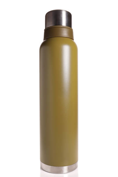 istock Large khaki metal thermos isolated on white 1460588986