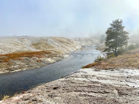 Yellowstone steaming river, Wyoming