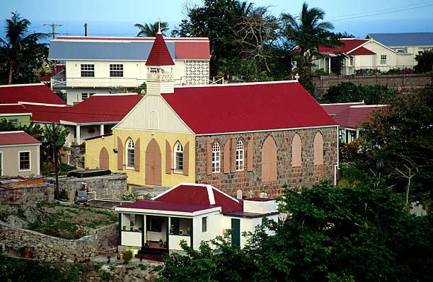 Saba Church stock photo