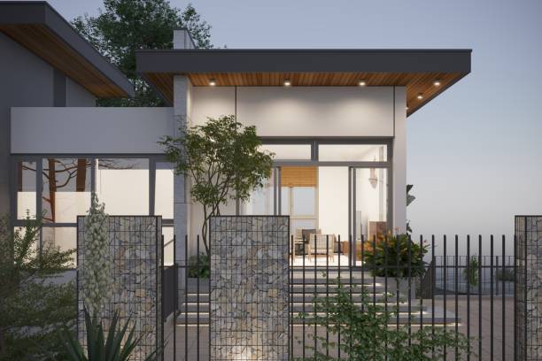 istock 3d render of luxury house, villa exterior view 1460592420