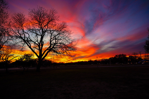 Sunset in San Antonio, Texas, Usa