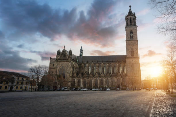 istock Magdeburg Cathedral at sunset - Magdeburg, Saxony-Anhalt, Germany 1460597767