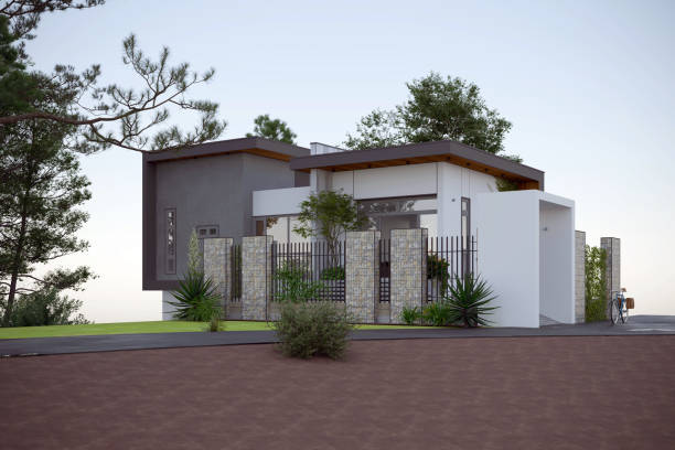 istock 3d render of village house at sunset 1460598403