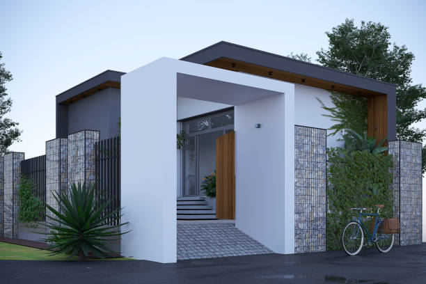 istock 3d render of village house at sunset 1460599244