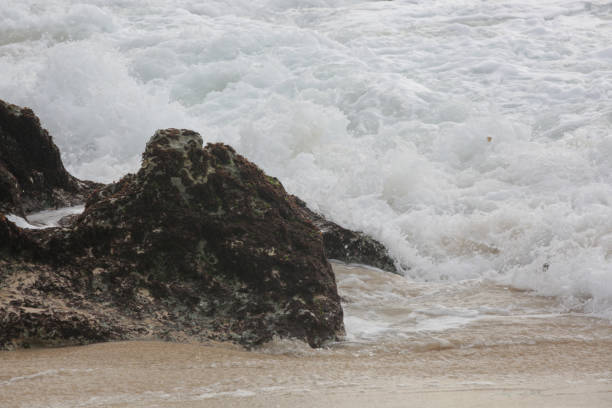 istock Ocean waves crashing on rocks 1460601754