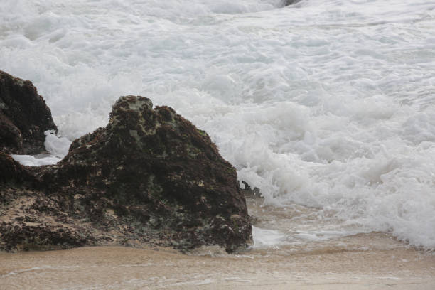 istock Ocean waves crashing on rocks 1460602161