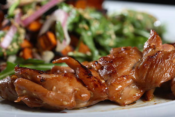 Grilled chicken breast stock photo