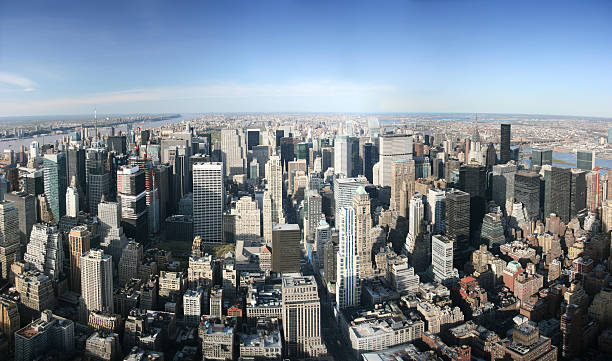 istock Aerial panoramic view over Manhattan, New York 146060482